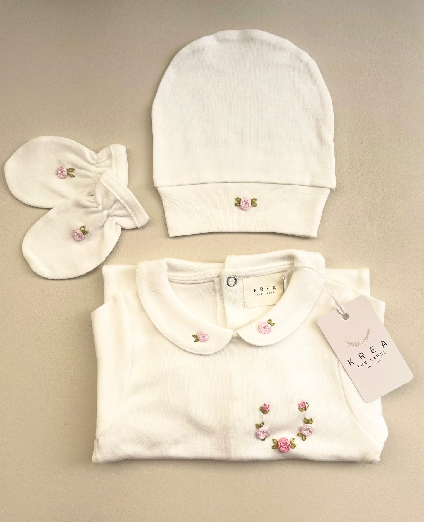 Rosa Nakıslı Üçlü Set