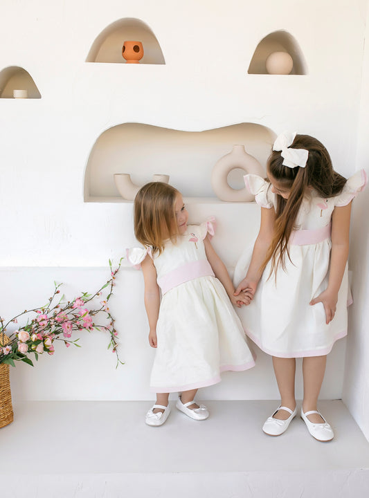 Flamingo Keten Elbise